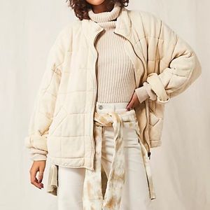 Free People Quilted Dolman Jacket